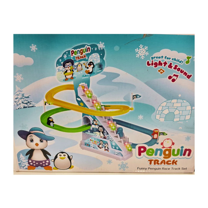 Penguin Race Track - Fun Sliding Toy for Kids - Toddlers Art