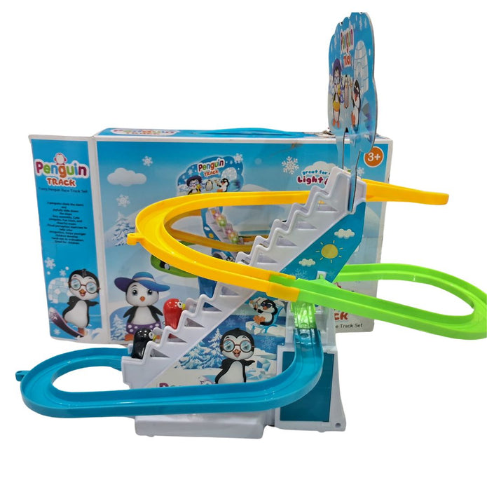 Penguin Race Track - Fun Sliding Toy for Kids - Toddlers Art