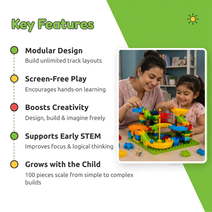 STEM Sliding Building Blocks - 100 Pcs