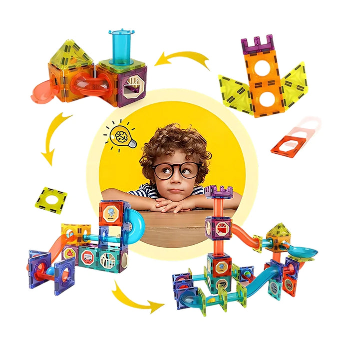 Light Magnetic Blocks Marble Run Set ®