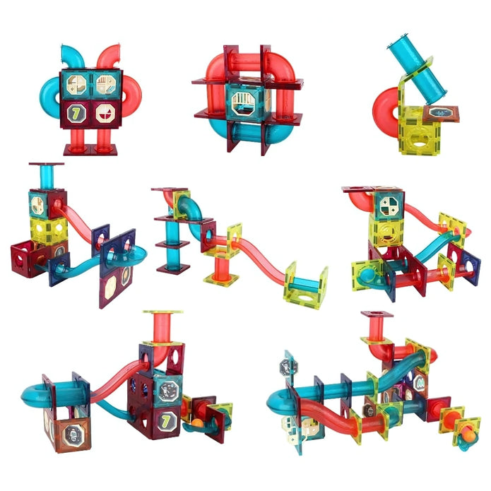 Light Magnetic Blocks Marble Run Set ®