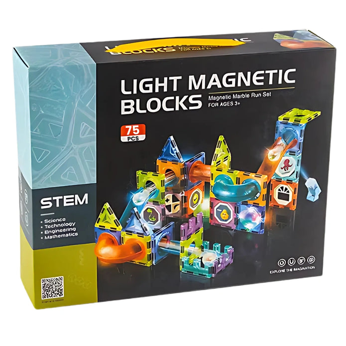Light Magnetic Blocks Marble Run Set ®