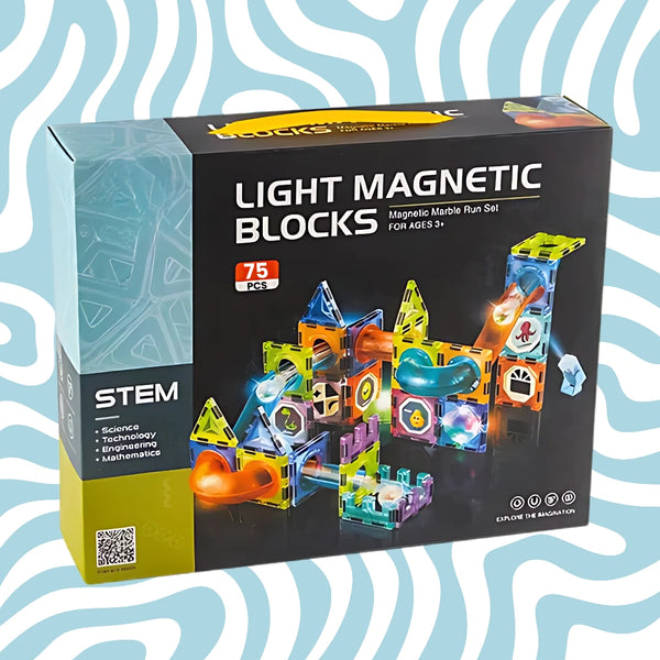 Light Magnetic Marble Run Set