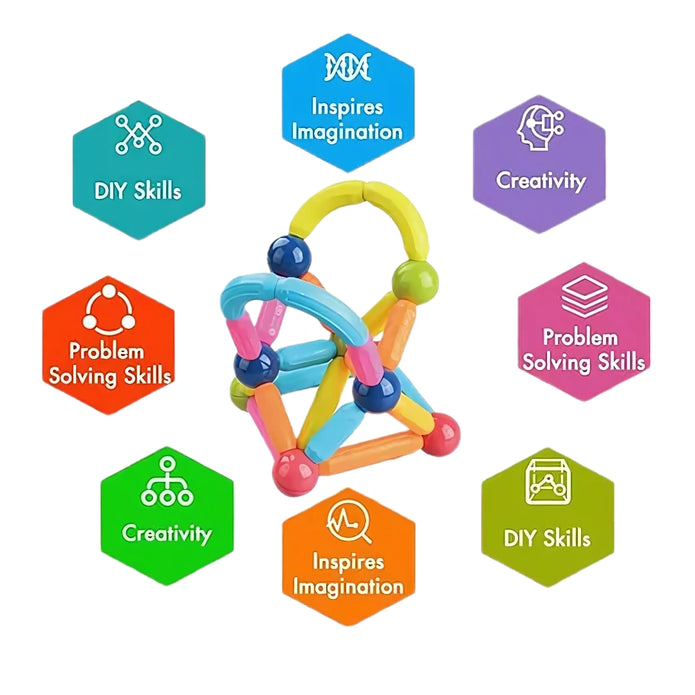 Magnetic Sticks Building Blocks - Kids Learning Toy