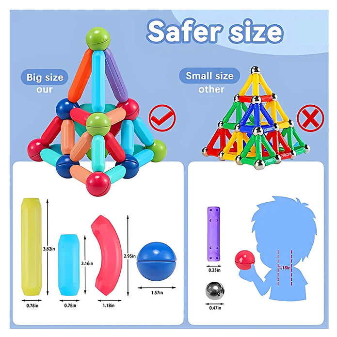 Magnetic Sticks Building Blocks - Kids Learning Toy